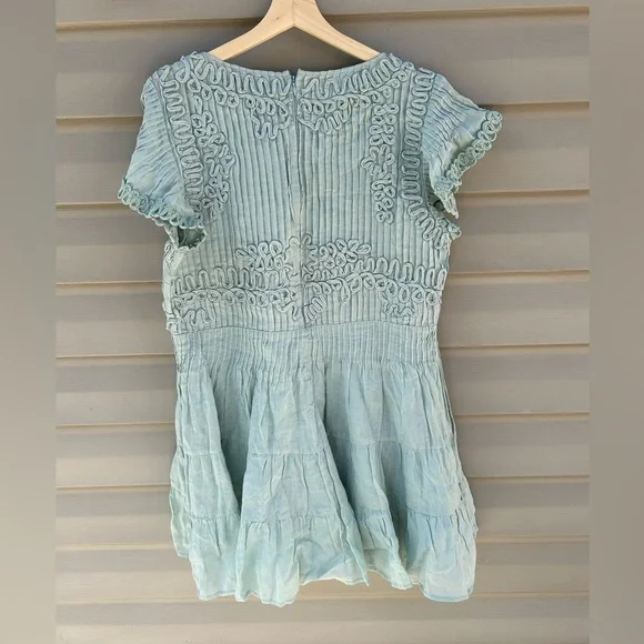 NWT SEA NEW YORK Frida mint green lined Flutter V-Neck Mini Dress M - Picture 12 of 12